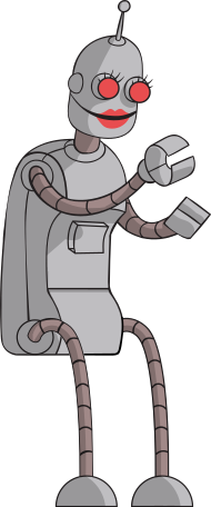 the robot is sitting with its arm outstretched Illustration in PNG, SVG
