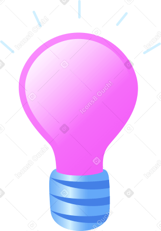 shiny idea bulb Illustration in PNG, SVG