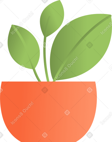 small potted plant Illustration in PNG, SVG