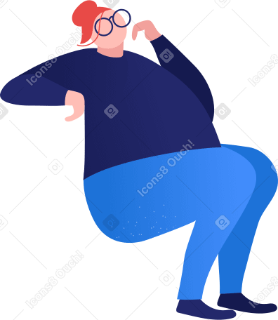 fat woman sitting Illustration in PNG, SVG
