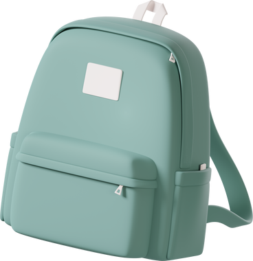 Зеленый рюкзак в PNG, SVG
