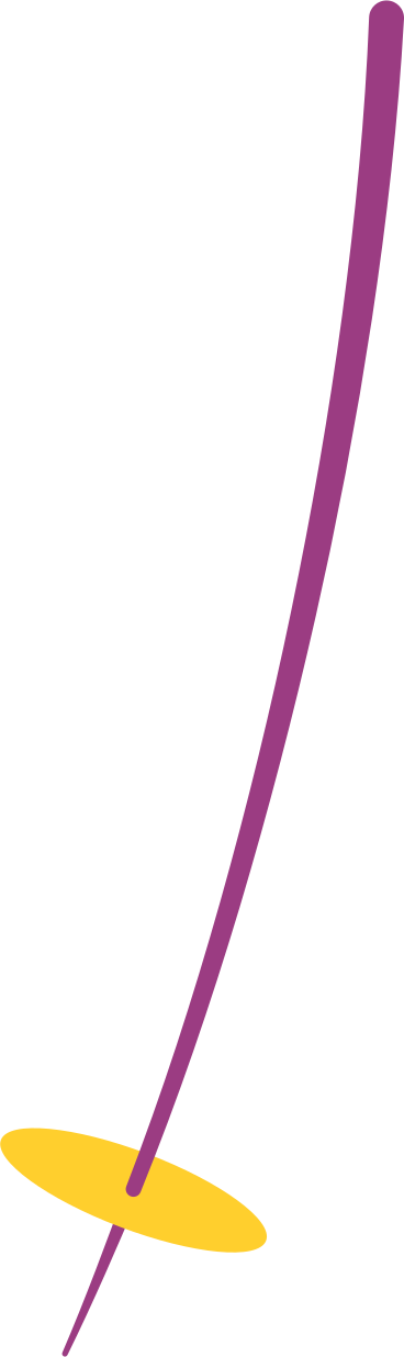 purple ski pole PNG, SVG