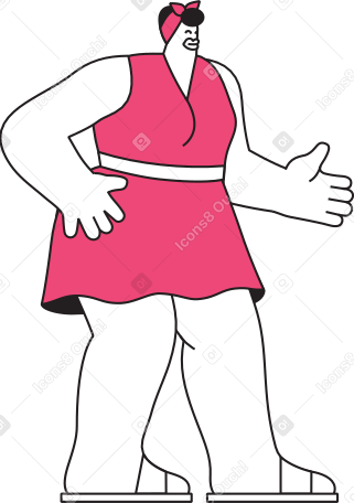 mujer en vestido rosa PNG, SVG
