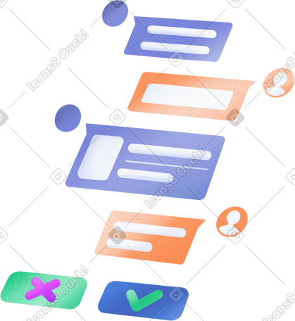 phone screen with messages PNG, SVG