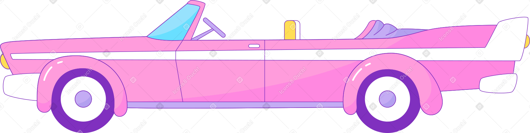 핑크 캐딜락 PNG, SVG