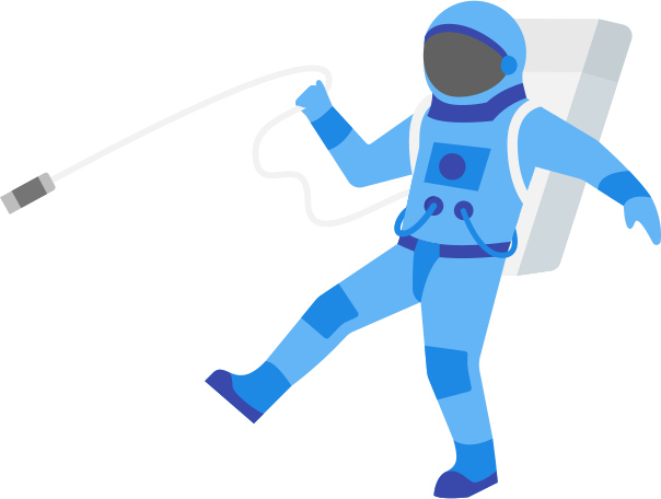 lost astronaut Illustration in PNG, SVG