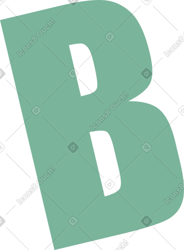 Green letter b PNG, SVG