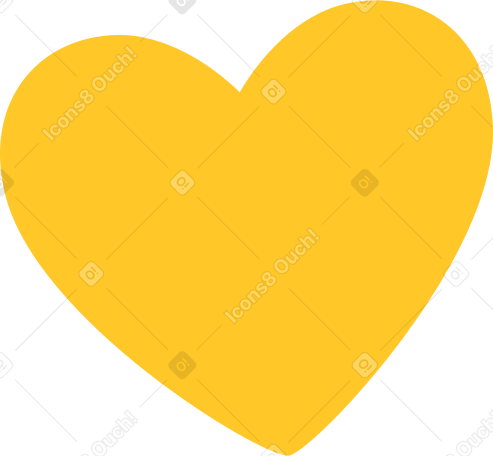 heart yellow Illustration in PNG, SVG