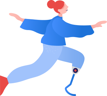 带假肢做瑜伽的女孩 PNG, SVG