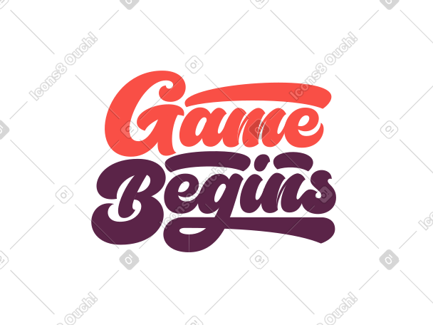 lettering game begins PNG, SVG