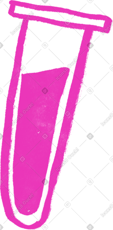 pink test tube with liquid PNG, SVG