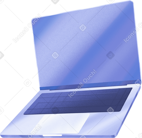 opened laptop PNG、SVG