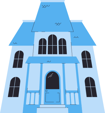 big blue house PNG, SVG