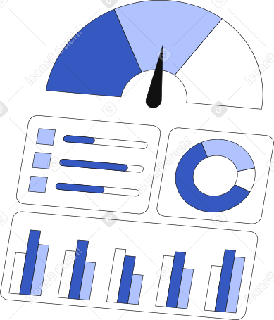 dashboard with risk speedometer PNG, SVG