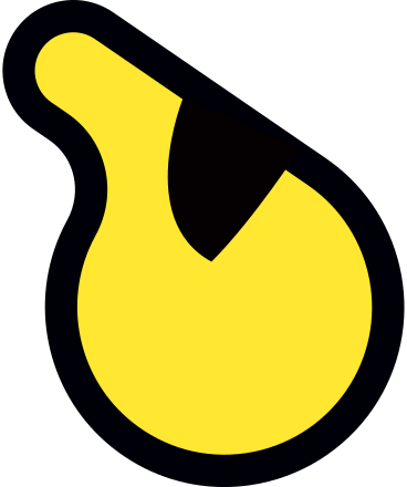 Sport sifflet jaune PNG, SVG