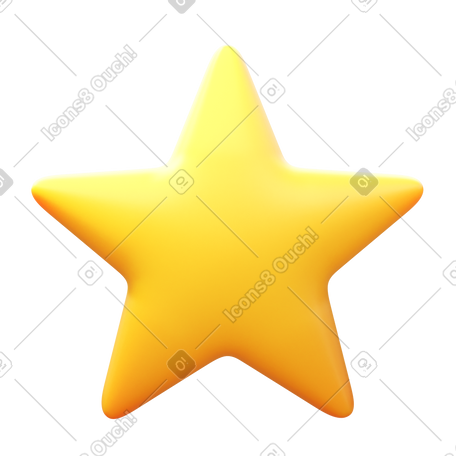 3D star PNG, SVG