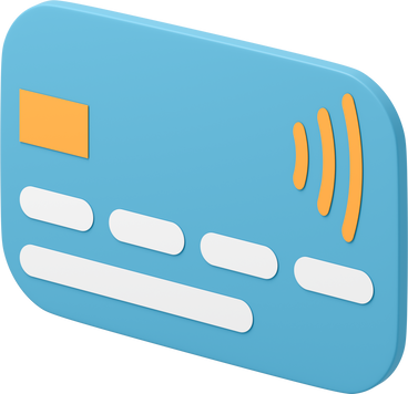 Blaue bankkarte mit nfc-chip PNG, SVG