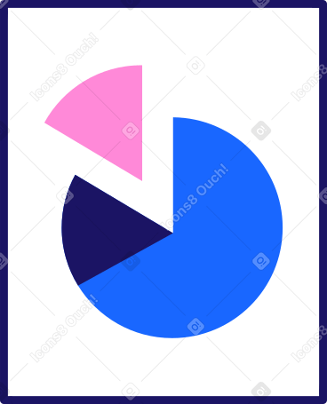small poster with a chart Illustration in PNG, SVG