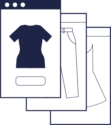 interface of online clothing store PNG, SVG