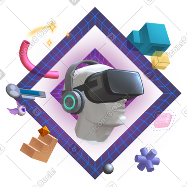 Virtual reality and virtual world PNG, SVG
