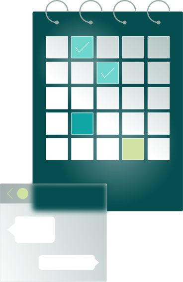 calendar with messenger window PNG, SVG