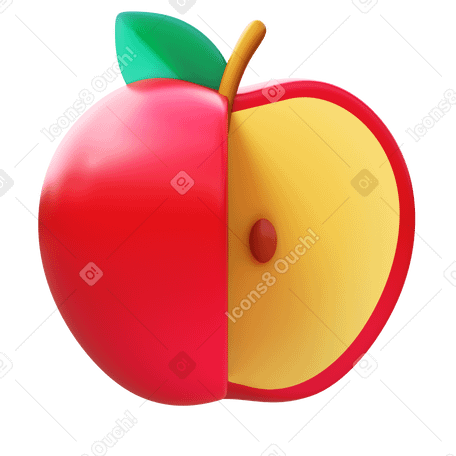 3D apple PNG, SVG