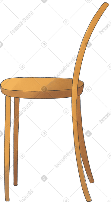 Wooden brown chair PNG, SVG