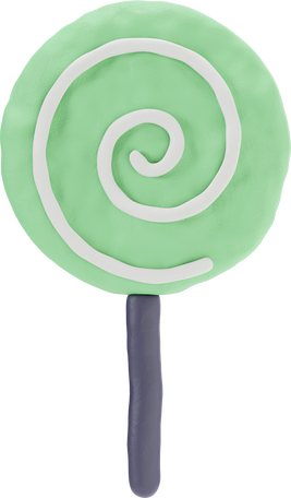 Light green lollipop Illustration in PNG, SVG