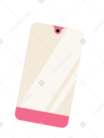 Illustration animée Téléphone portable rose aux formats GIF, Lottie (JSON) et AE