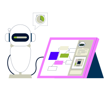 AI robot assistant in programming PNG, SVG