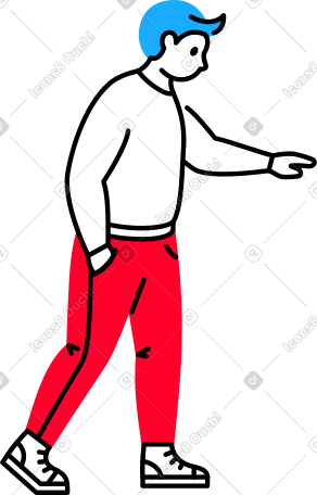 男人站着并向前伸出手 PNG, SVG