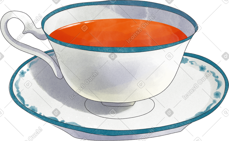 茶碟上的一杯茶 PNG, SVG