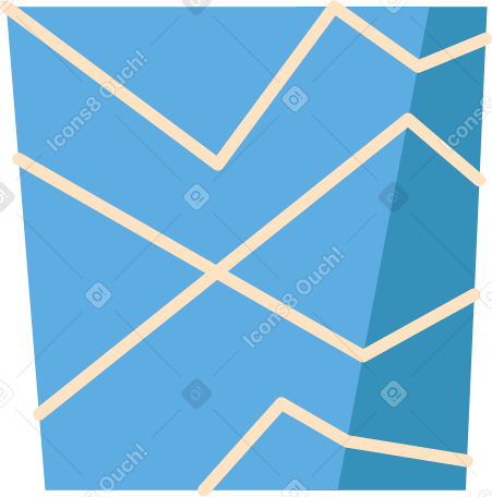 blue box with lines Illustration in PNG, SVG