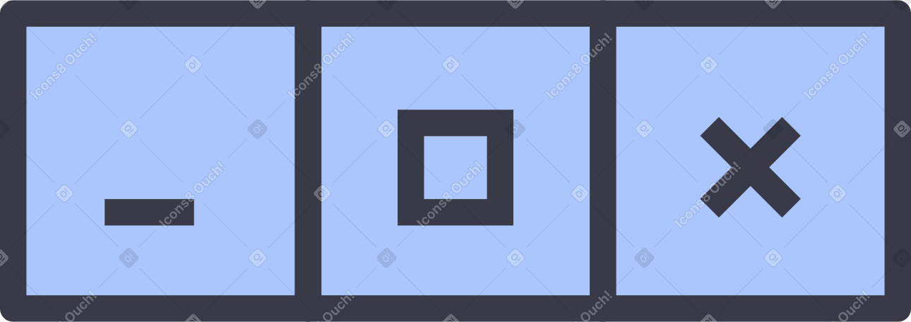controles de janela PNG, SVG