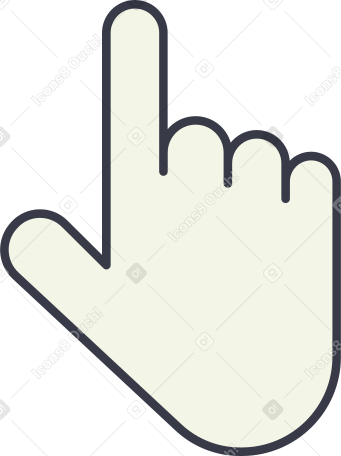 one finger Illustration in PNG, SVG