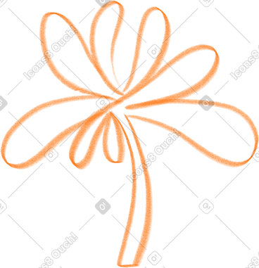 Orange flower PNG, SVG