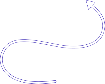 blue s shaped arrow PNG, SVG