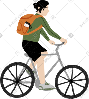 Person on a bicycle PNG, SVG