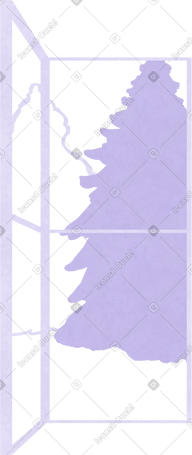 purple window with tree view PNG, SVG