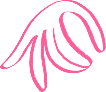 pink hand holding something PNG, SVG