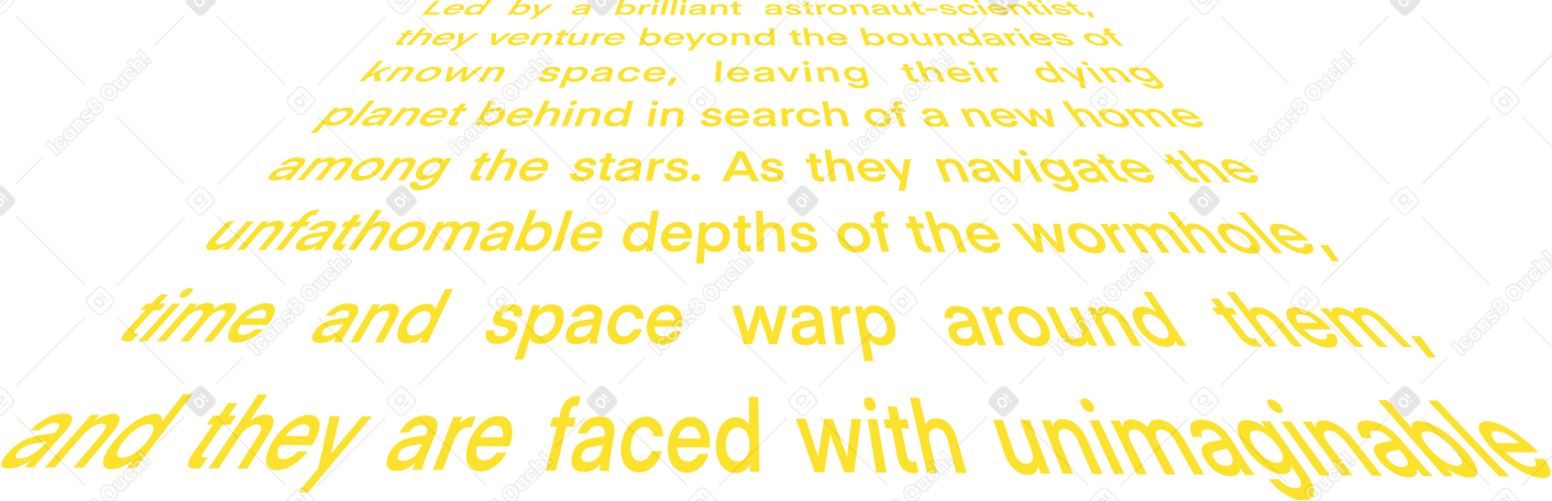 text in perspective PNG、SVG