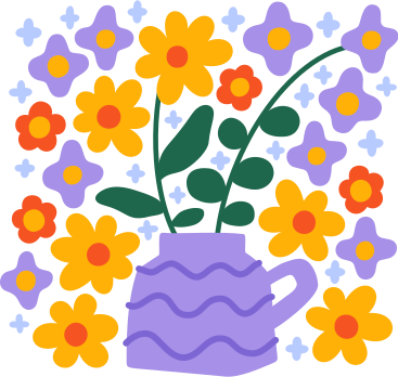 Flowers in a vase PNG, SVG