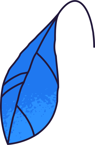 blue leaf PNG, SVG