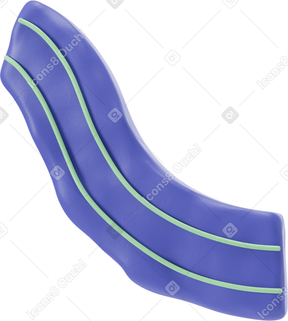 3D Arm in blue cloth with green stripes  Illustration in PNG, SVG