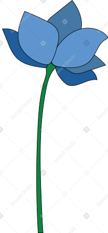 蓝色的花 PNG, SVG