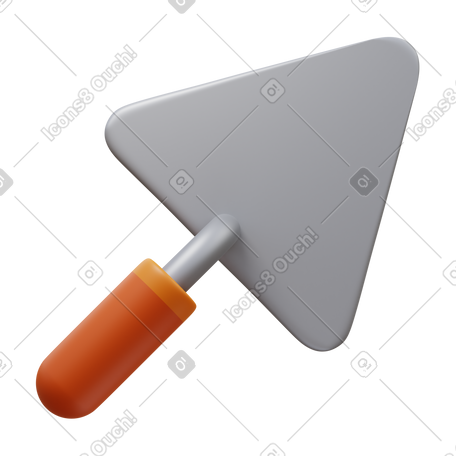 3D trowel PNG, SVG