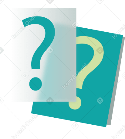 two sheets of paper with a question mark PNG, SVG