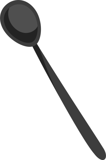 black spoon PNG, SVG
