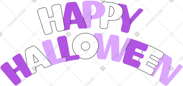 Lettering happy halloween PNG, SVG