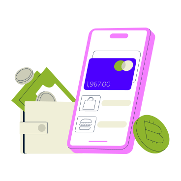 Digital wallets with personal finance PNG, SVG